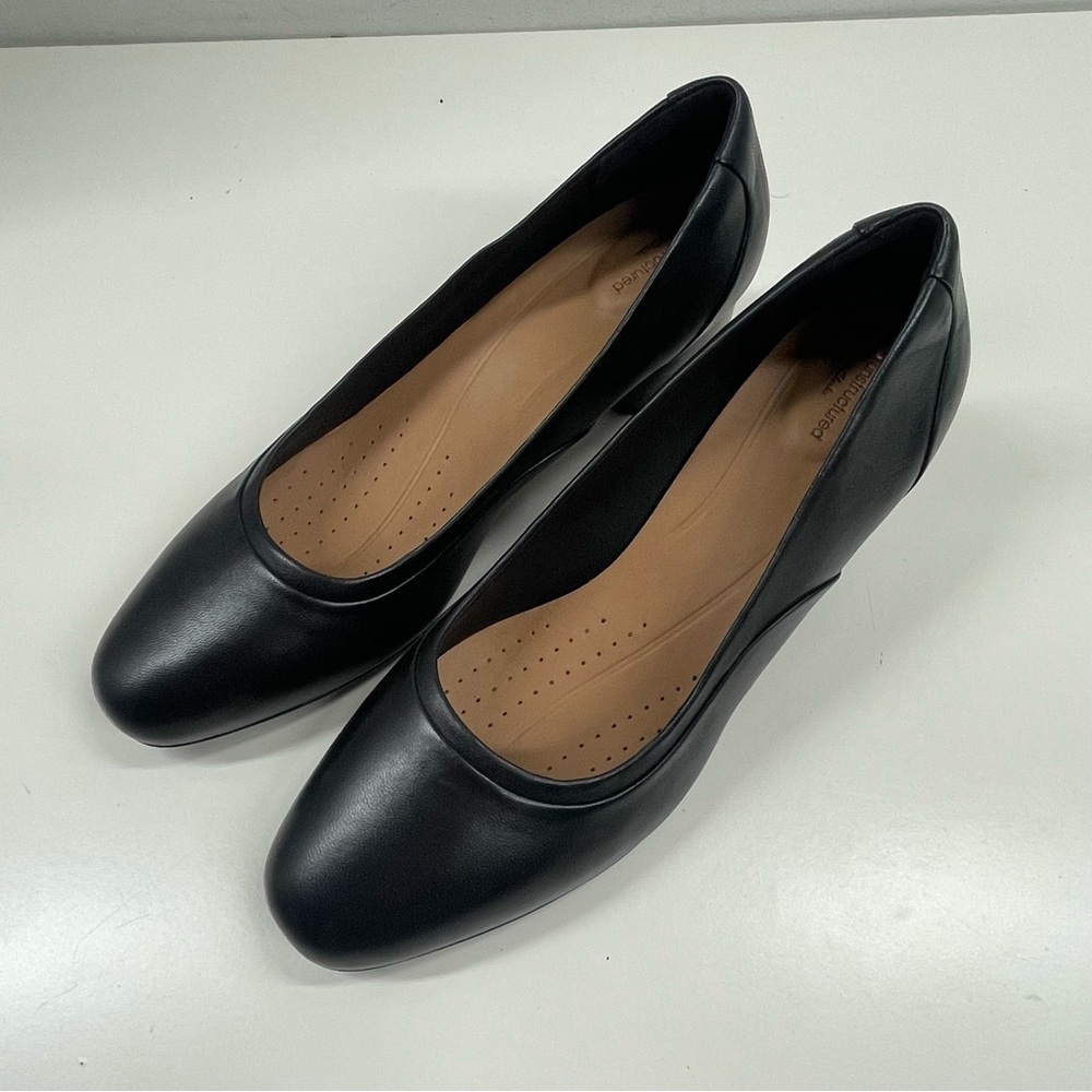 New Clarks Un Cosmo Step Womens Pumps Black Leather Size 11